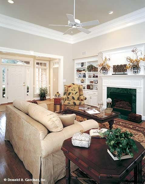 Stylish Living Room with Elegant Fireplace Focus
