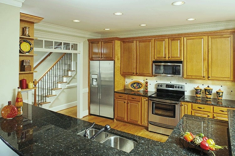 Elegant Kitchen Design Blending Wood with Steel Accents