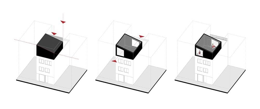 This is an illustration of the house's diagram and concept of the construction.