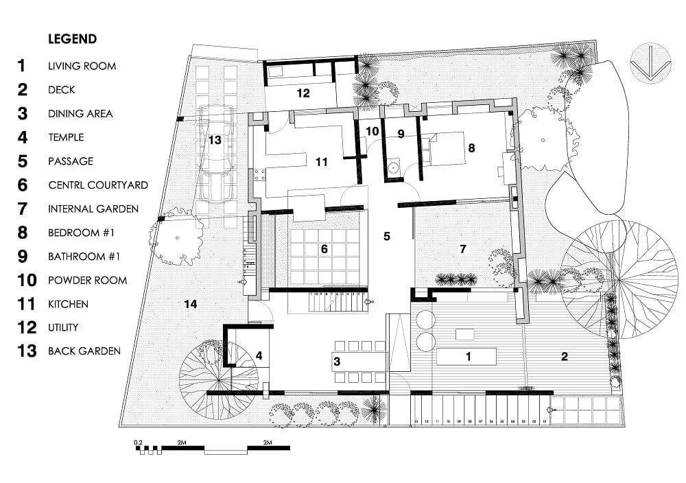 This is the illustration of the ground level floor plan.