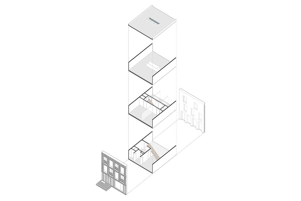 This is an illustration of the house and its various sections isolated.