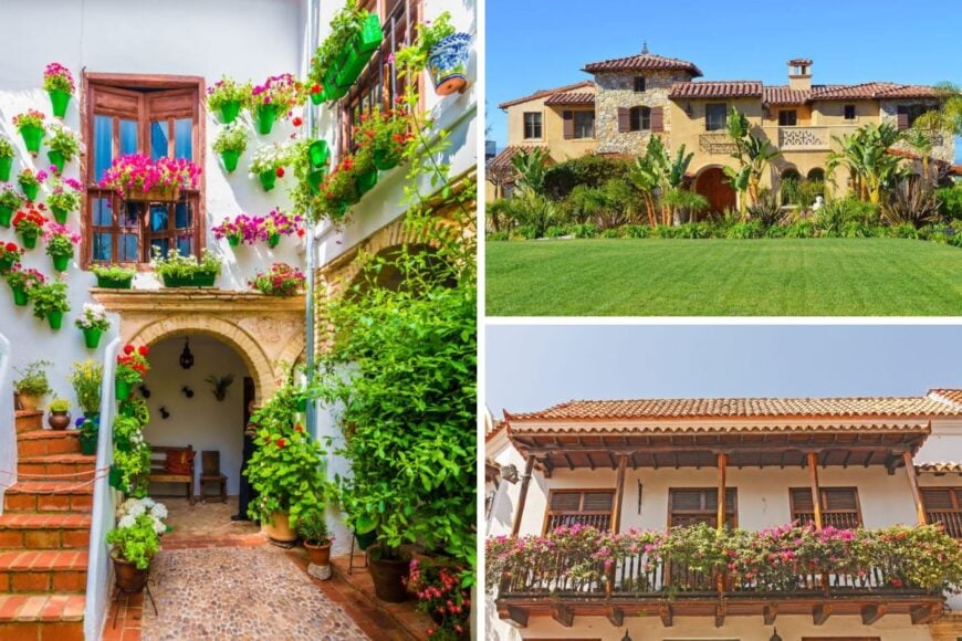 10 SpanishStyle Homes Exterior and Interior Examples & Ideas (Photos)