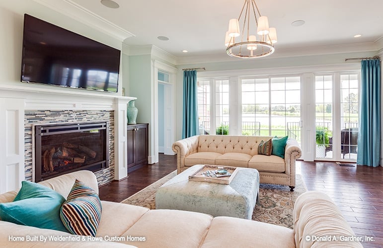 A wall of windows floods the great room with an abundant amount of natural light.