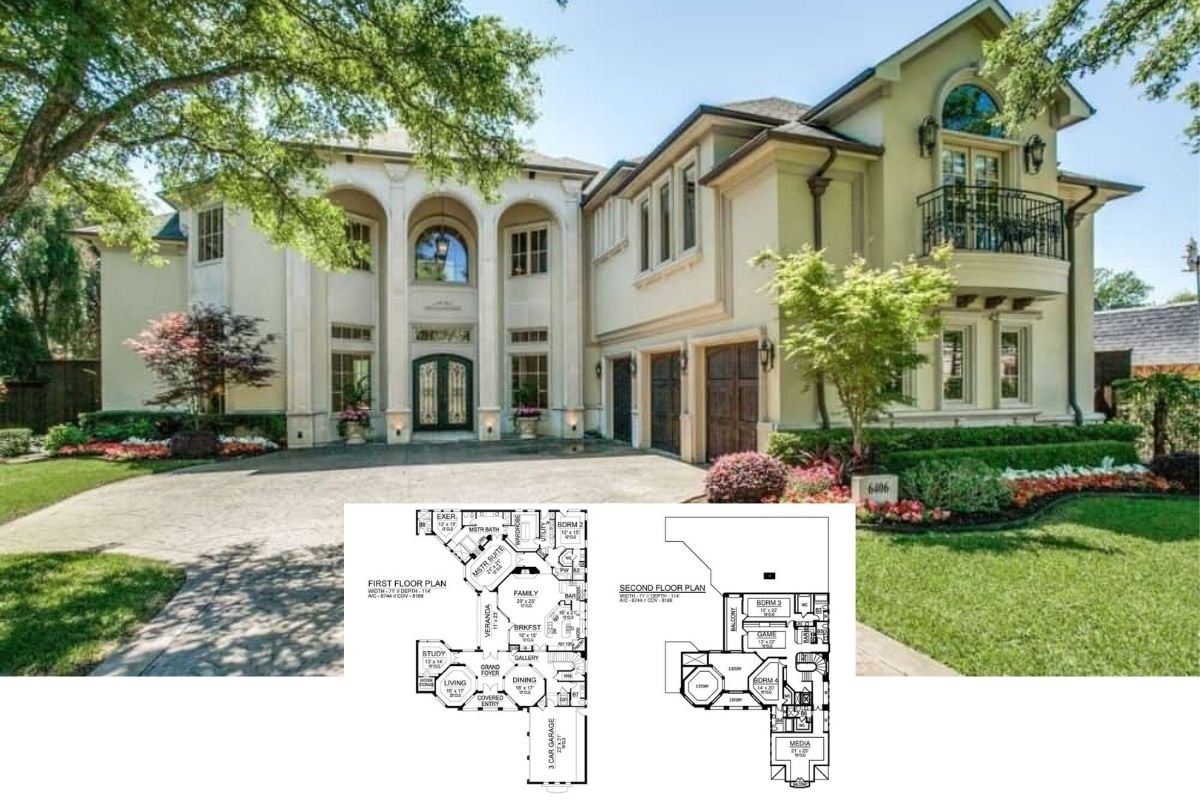 Explore a Grand 6,744 Sq. Ft. Mediterranean Estate with Classical Elegance and Modern Comfort (Floor Plan)