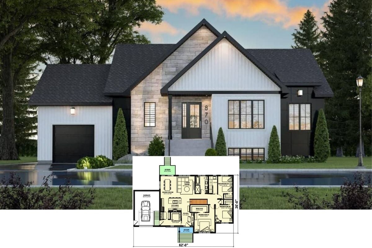 Step Into this Striking 3-Bedroom 1,511 Sq. Ft. New American Ranch Home with Bold Contrasts (Must-See Floor Plan)