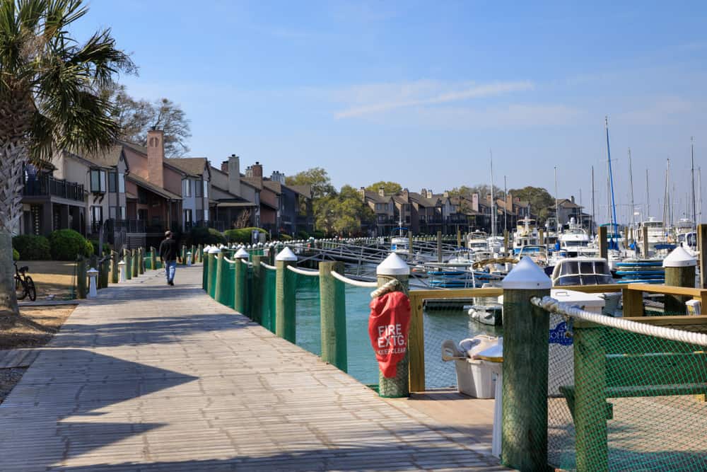 Bohicket Marina, between Kiawah and Seabrook Islands.