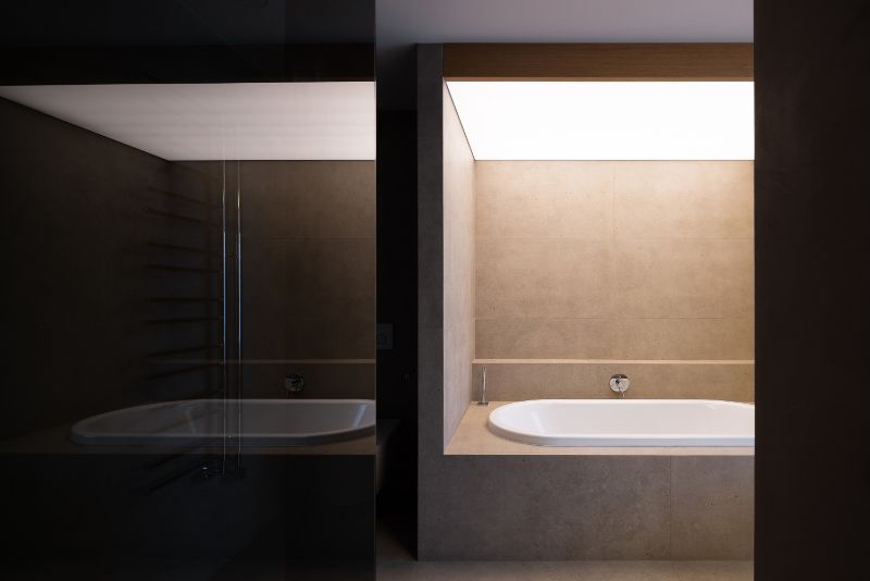 Cherry tree house bathroom.