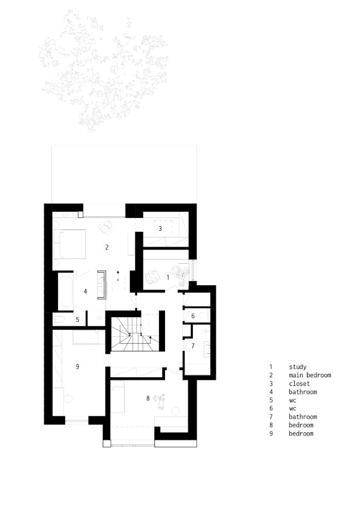 Cherry tree house second floor plan.