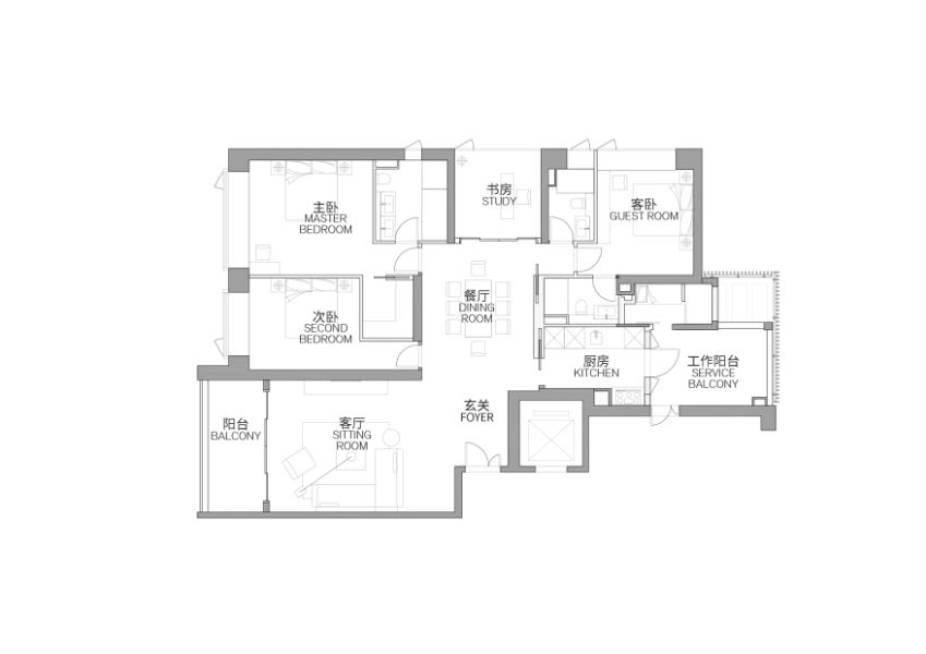Urban cottage layout concept.
