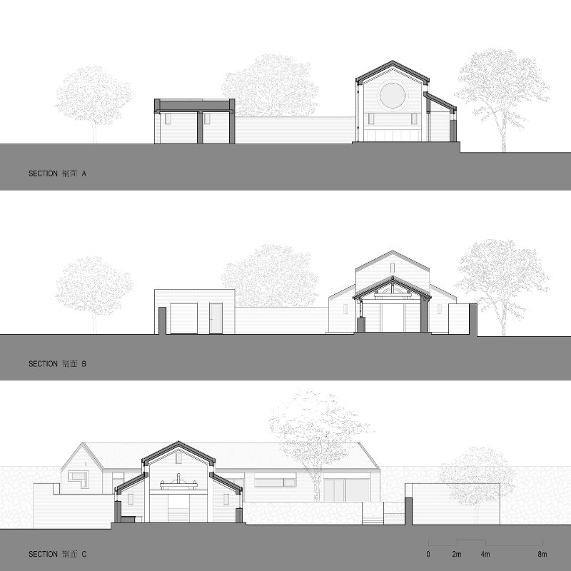 Yanqing residential house plan A section.