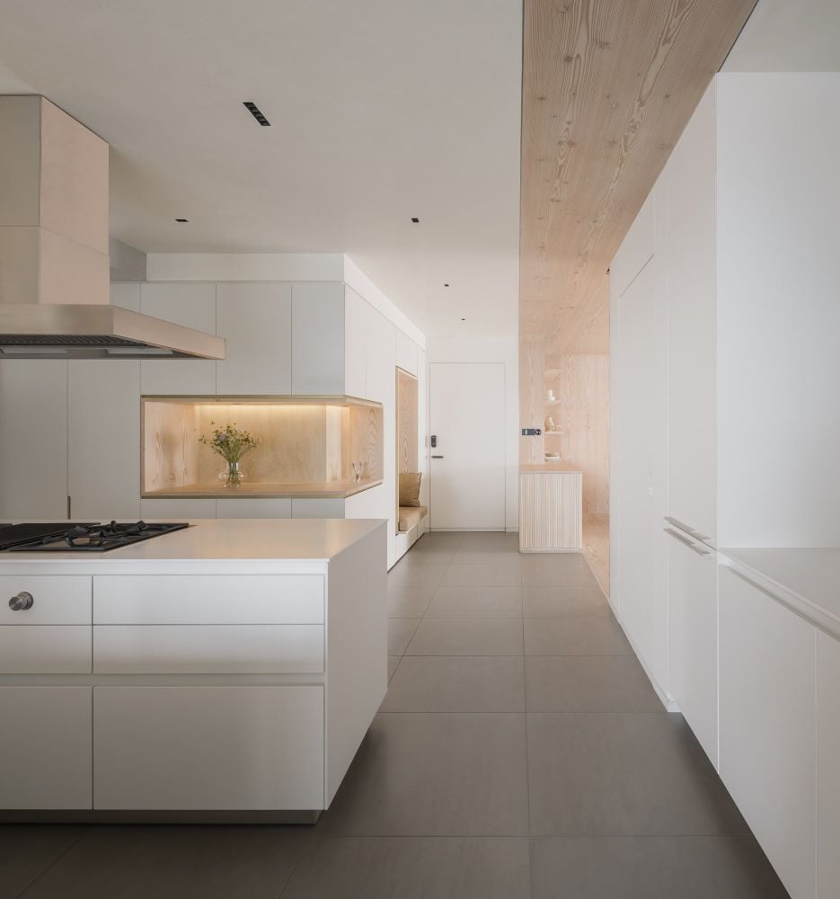 Urban cottage kitchen corner.