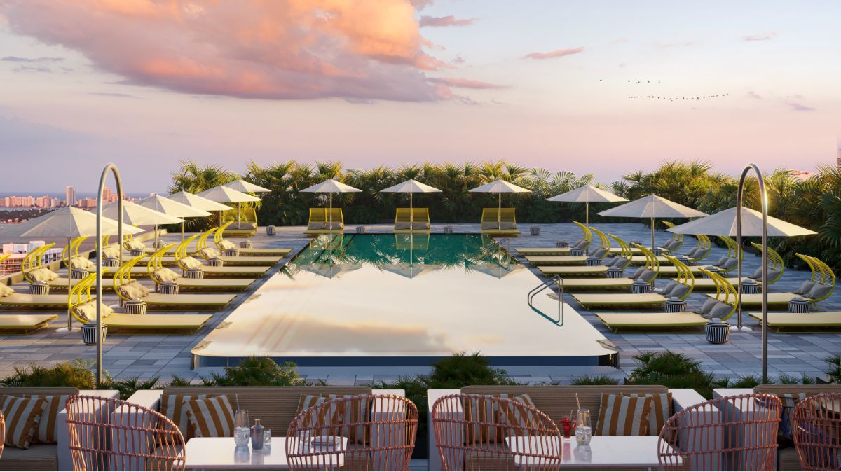 A lushly landscaped rooftop creates an unmatched outdoor experience with a 60-foot, resort-style sunset pool with a bar and restaurant.
