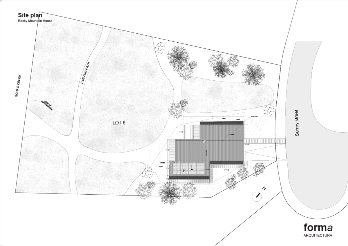 The rocky mountain site plan.