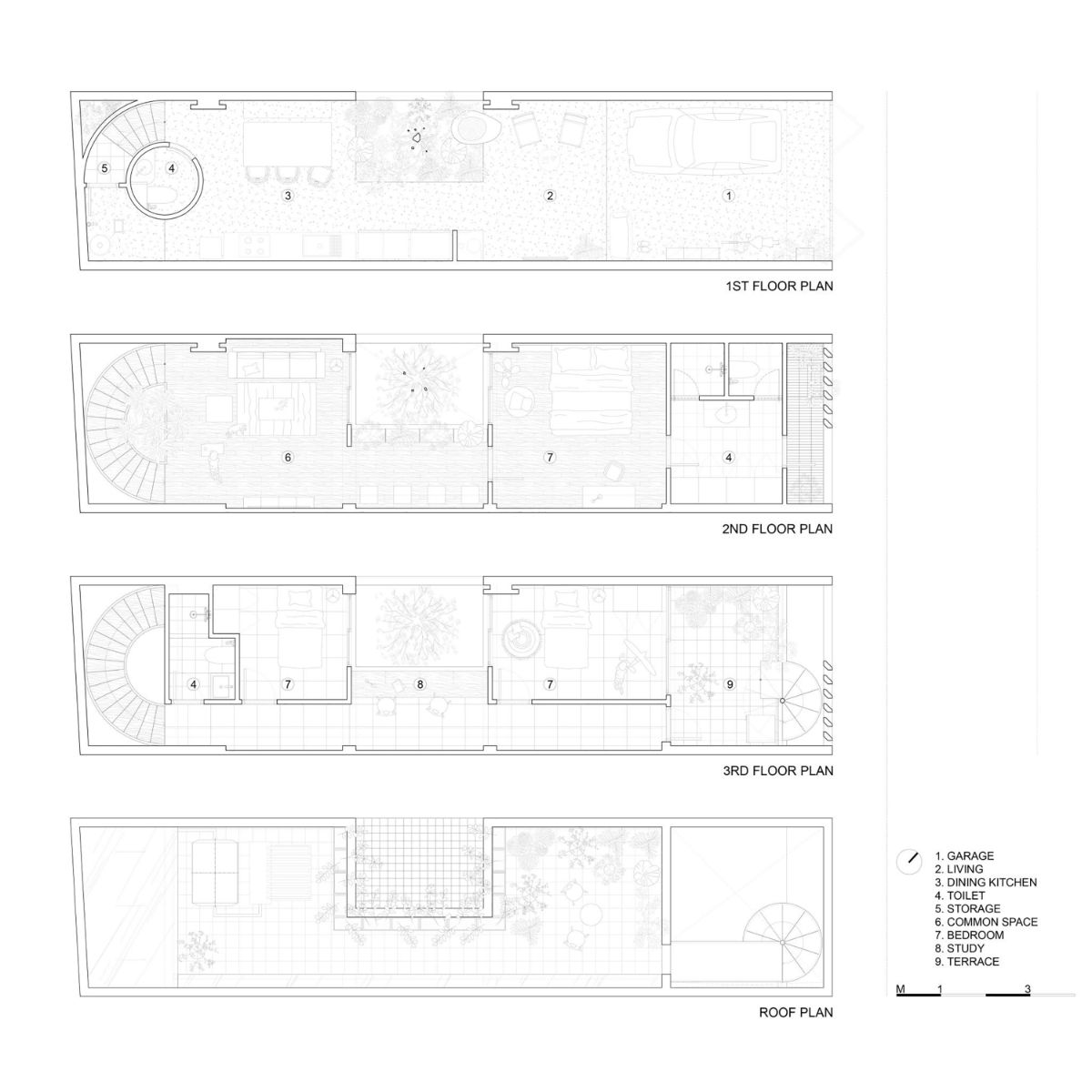 The K house roof plan.