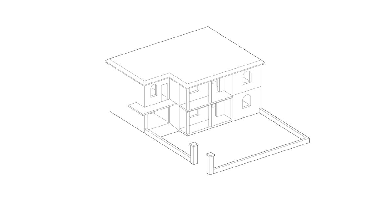 Arc house gif design of a sleeping lab.