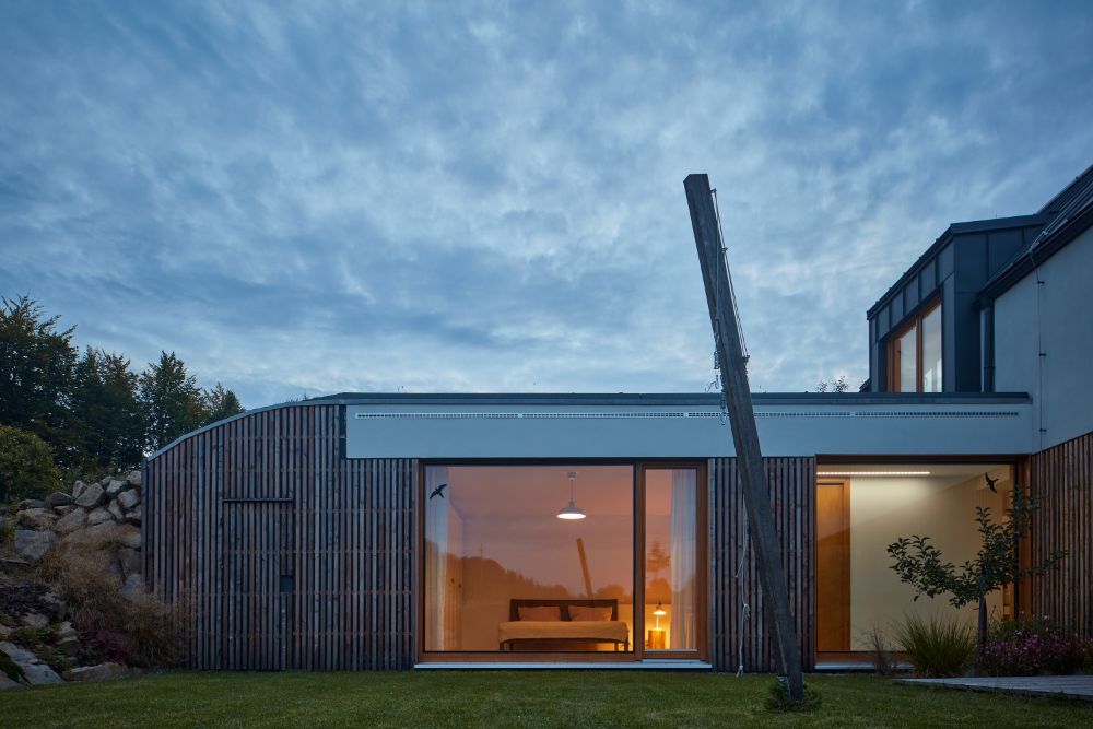 The left wing of the house that consist the bedroom and bathroom area.