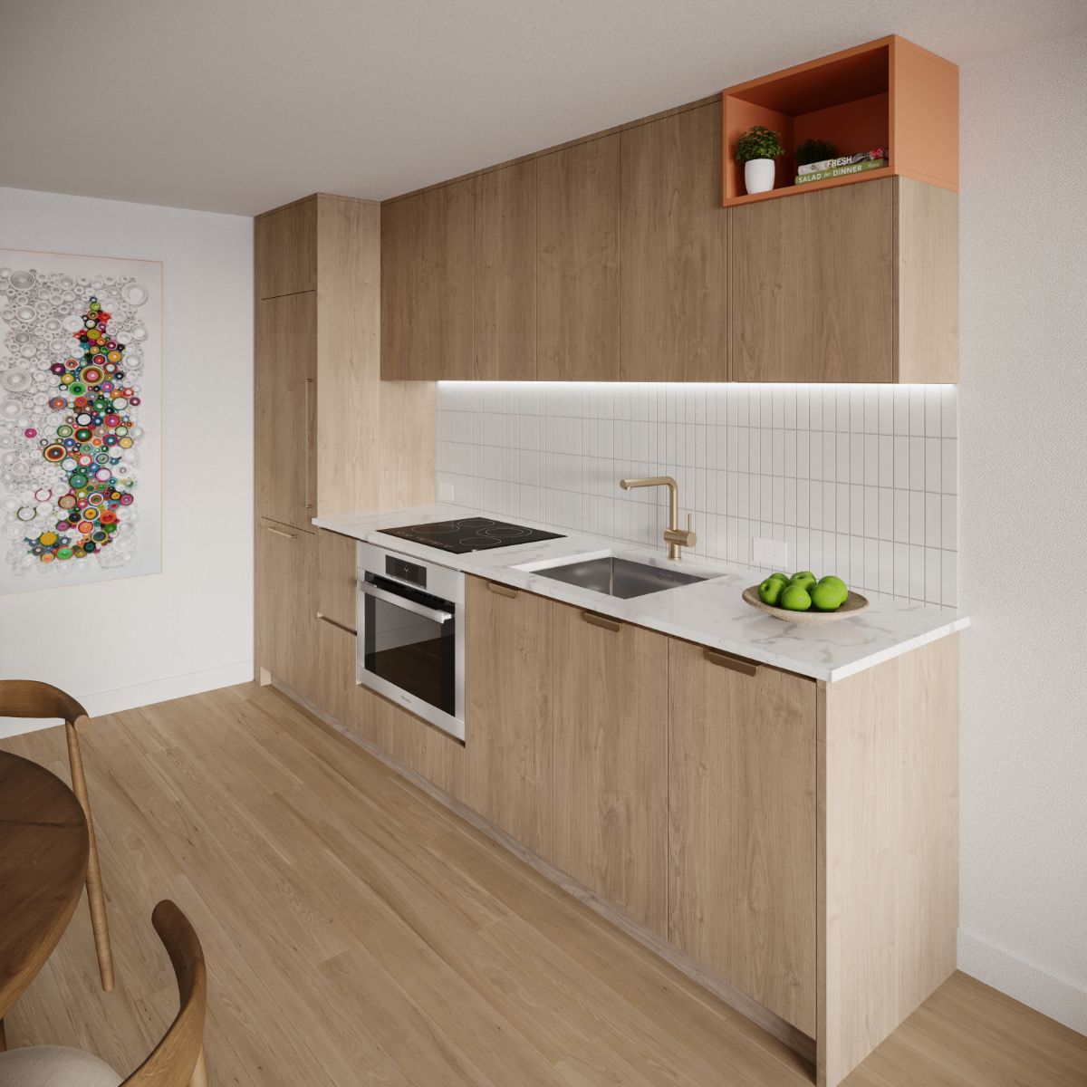 Gourmet kitchens with custom Italian cabinetry and Bosch appliances.