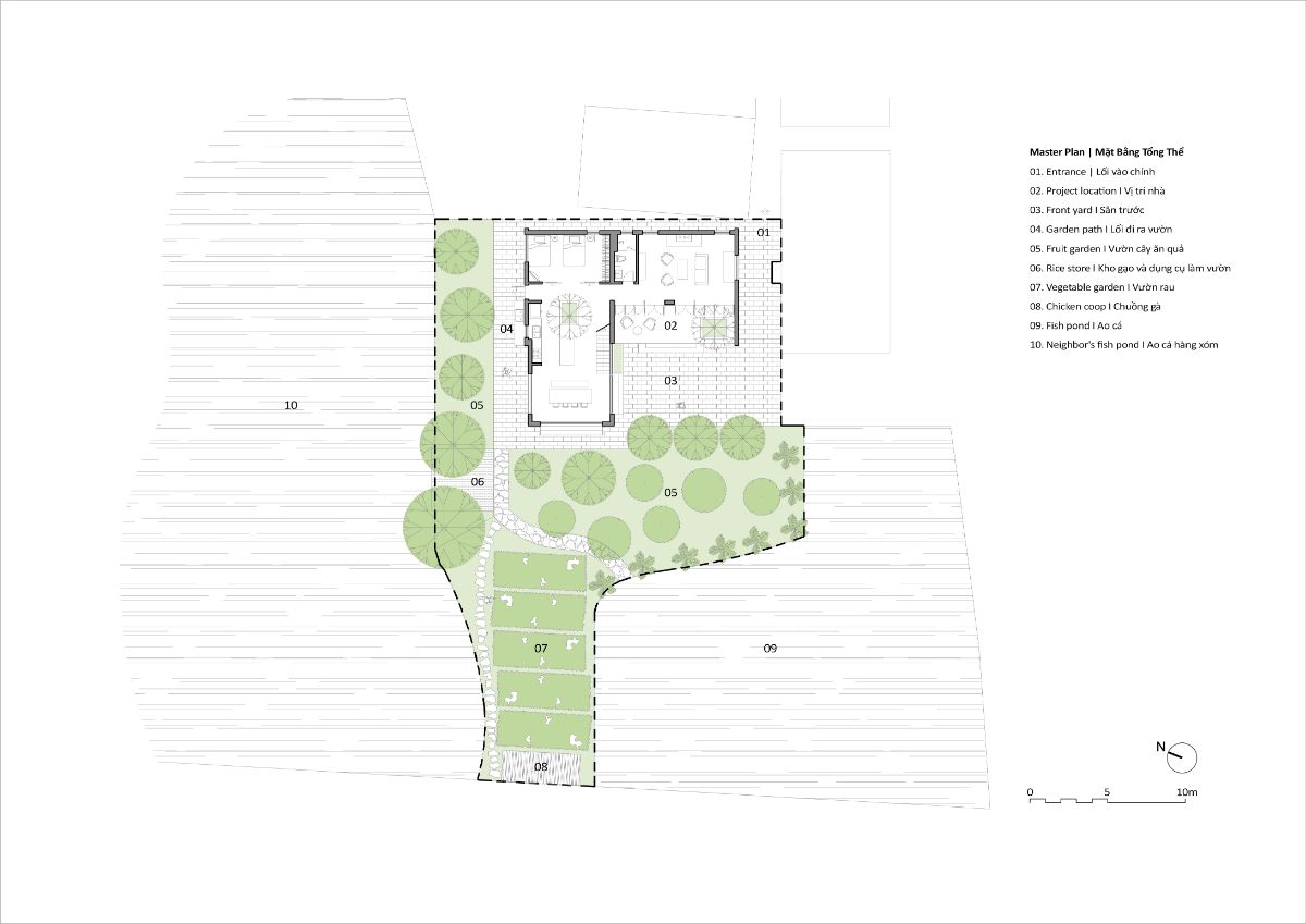 Thai Binh house master plan.