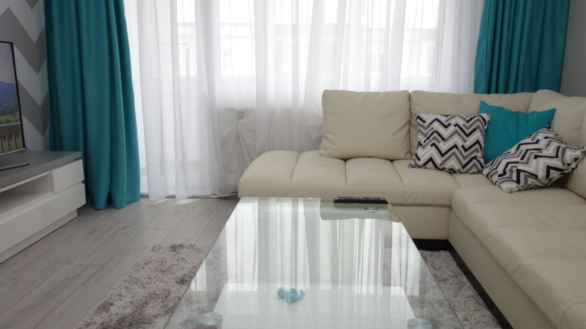 A small living room with daybed.