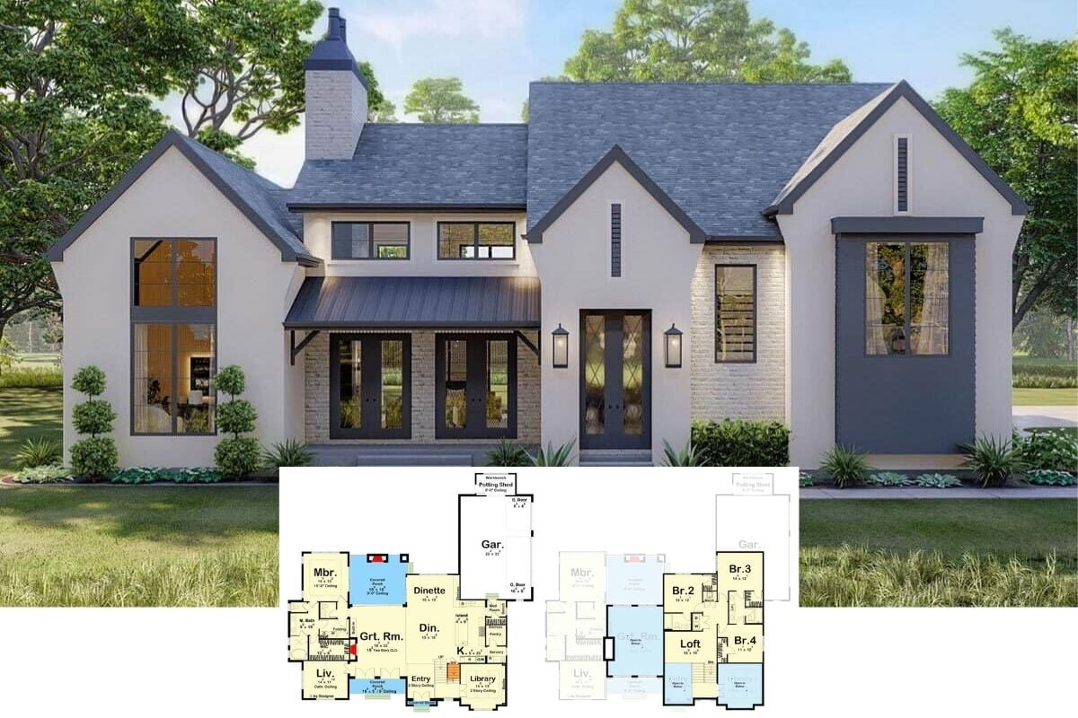 Tour This Stunning 3,422 Sq. Ft. Modern 4-Bedroom Home with a Loft and Balcony (Includes Floor Plan)