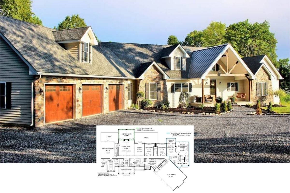 Discover the Beauty of This 2,878 Sq. Ft. Craftsman Home with Striking Stone Accents and 3-Bay Garage (View the Floor Plan)