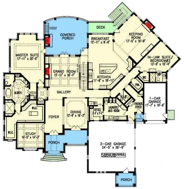 Main level floor plan