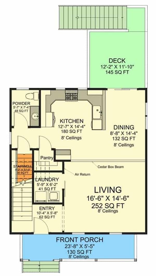 Main level floor plan