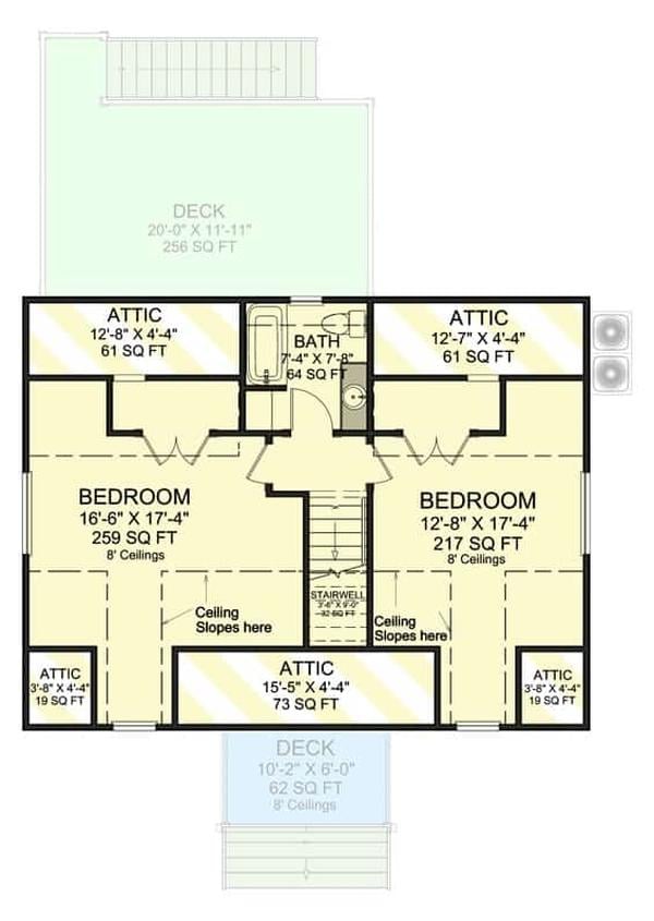 Second level floor plan