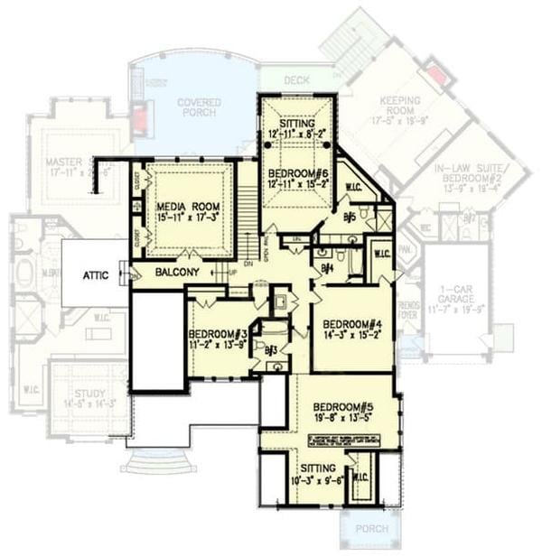 Second level floor plan