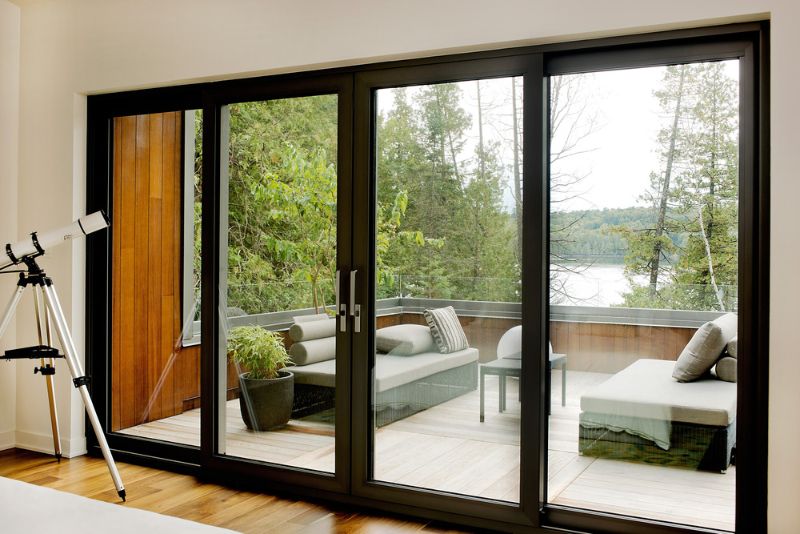 A view of the terrace from the master bedroom.