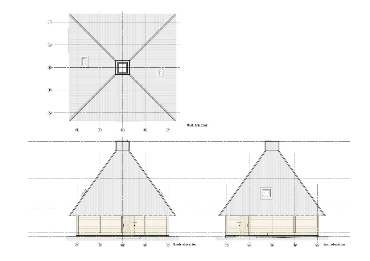 Togoku House roof plan.