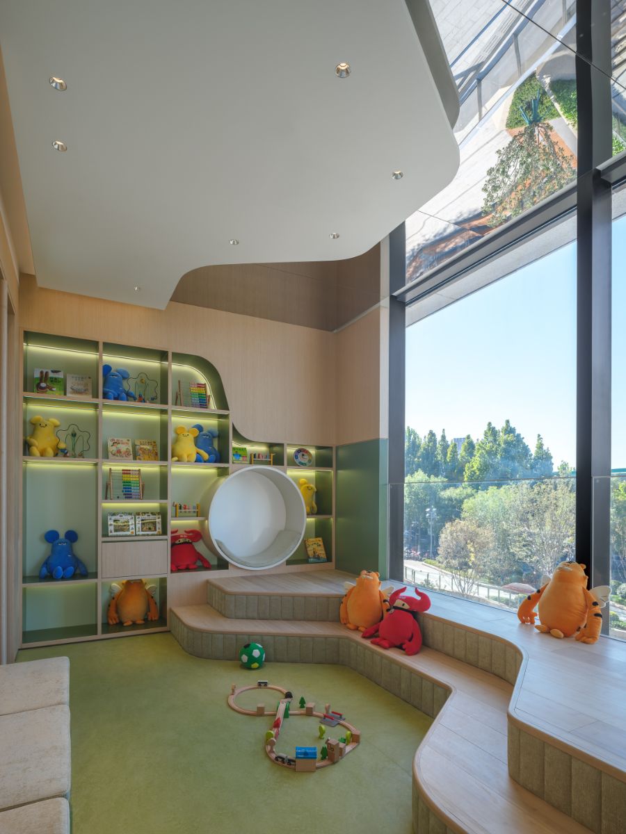 The Children play area with toys.
