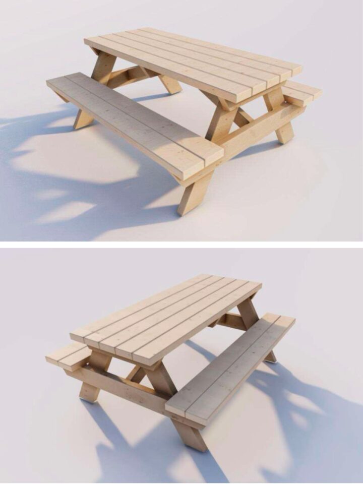 6 Free Picnic Table Plans (PDFs for Print or Download)