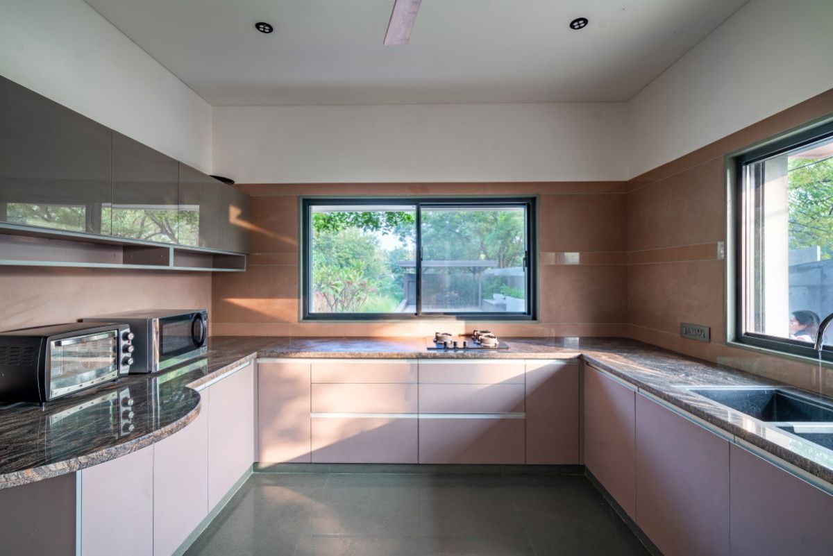 The kitchen with attached wash yard.