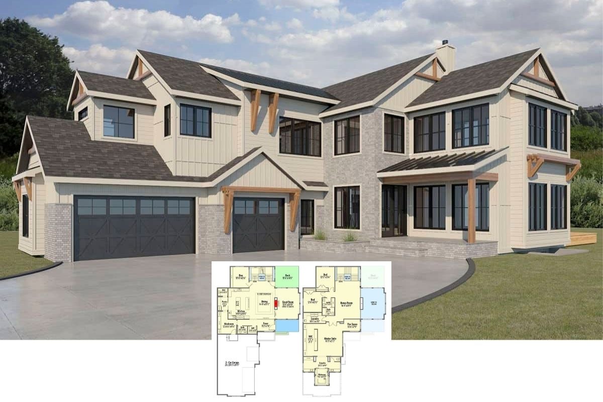 Experience Timeless Elegance in This Craftsman-Inspired 4-Bedroom Home with Modern Flair (Don’t Miss This 4,000+ Sq. Ft. Floor Plan)