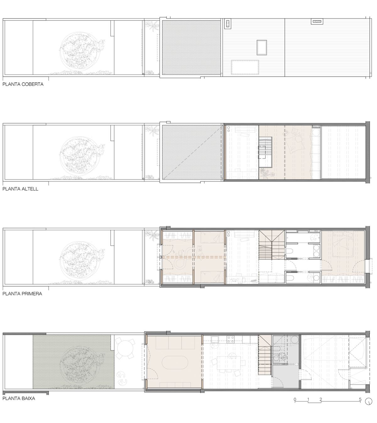 Floor plan of every floor of the house.