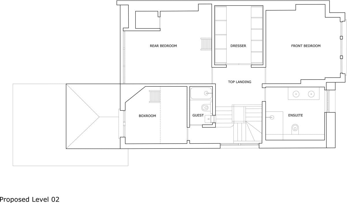 Floor plan of the Second floor.