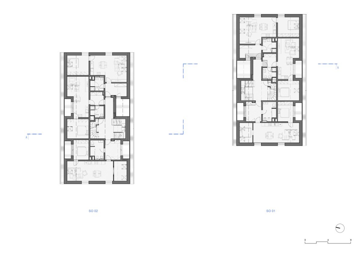 Floor plan of the second floor.