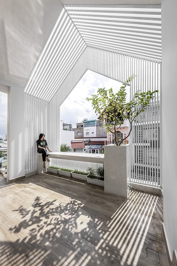 The balcony is spacious and offers panoramic views of the surrounding.