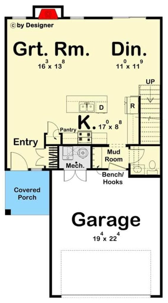 Main level floor plan