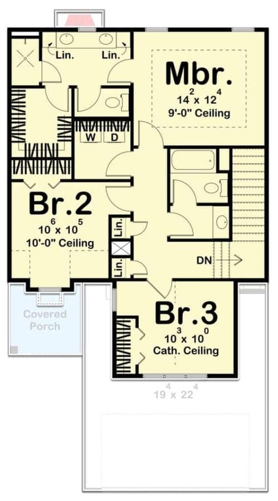 Second level floor plan