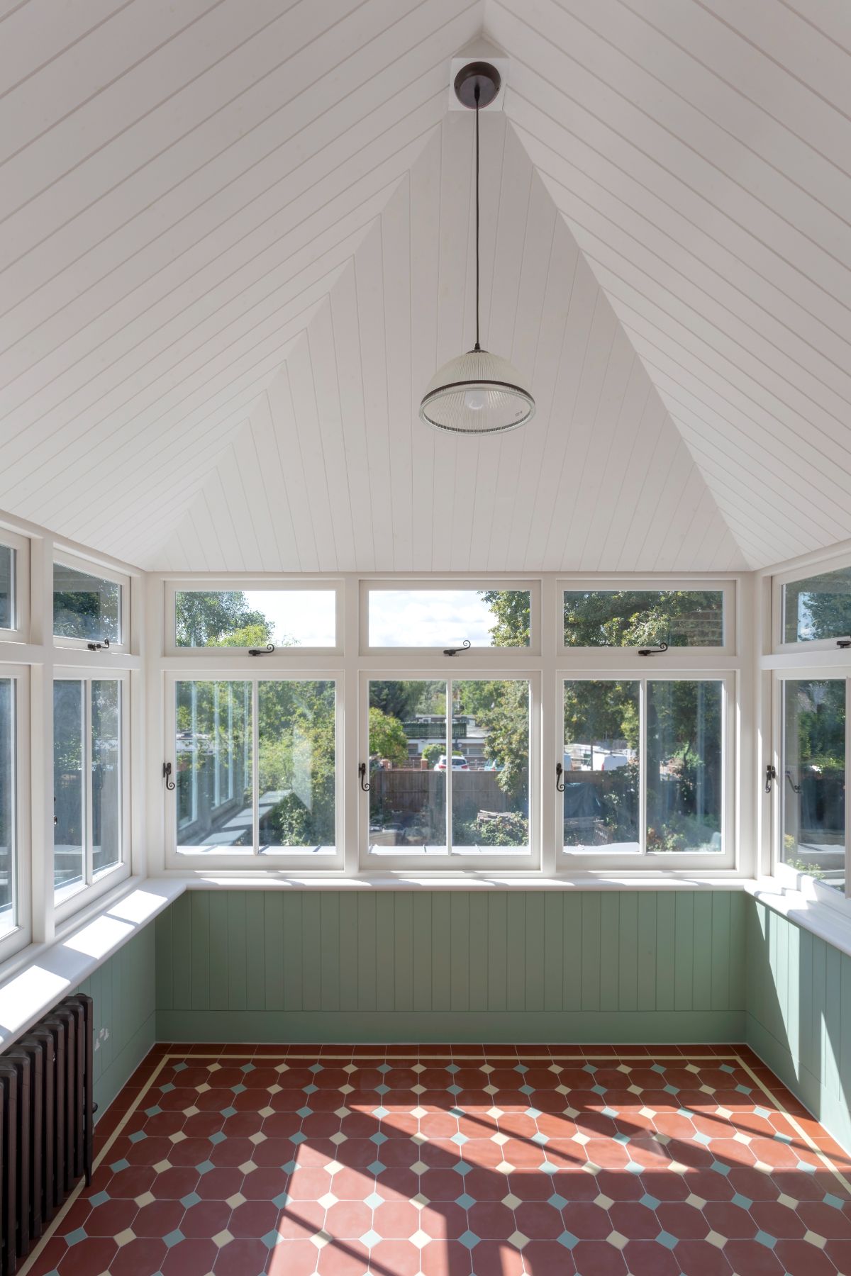 On the first floor, there is an orangery room and glass windows have been installed to allow light to pass through.