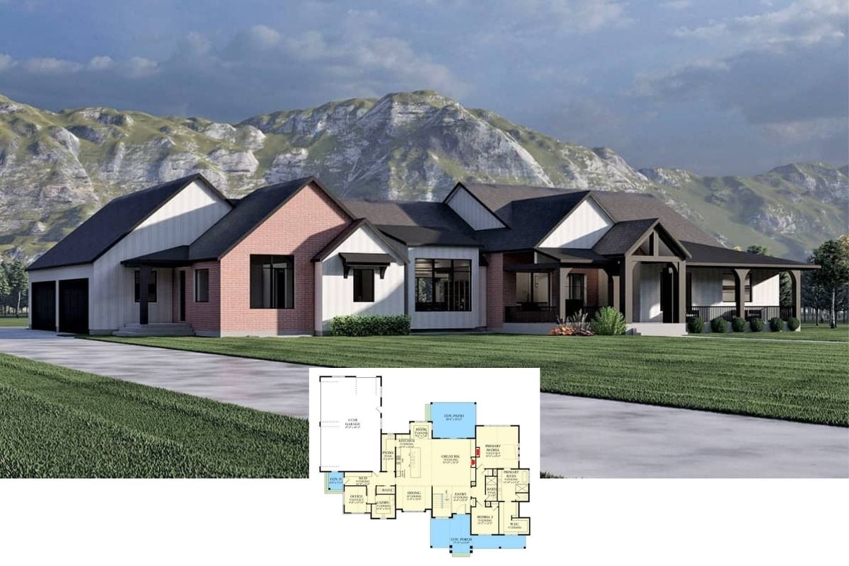 Discover the Perfect Blend of Craftsman Charm and Mountain Majesty in This 4-Bedroom Farmhouse (Don’t Miss This 3,000+ Sq. Ft. Floor Plan)
