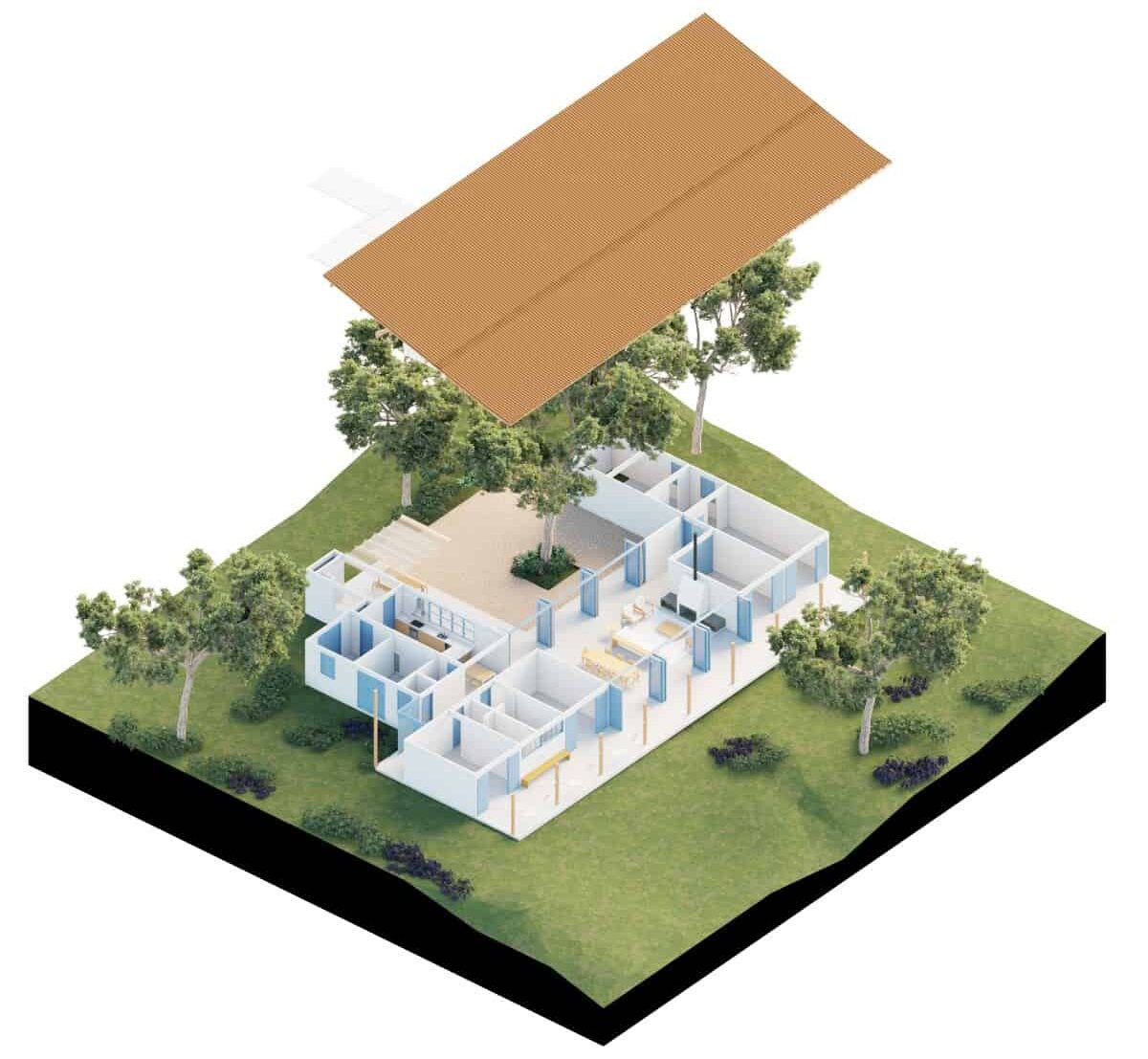 3D model of the Casa Vale das Videiras.
