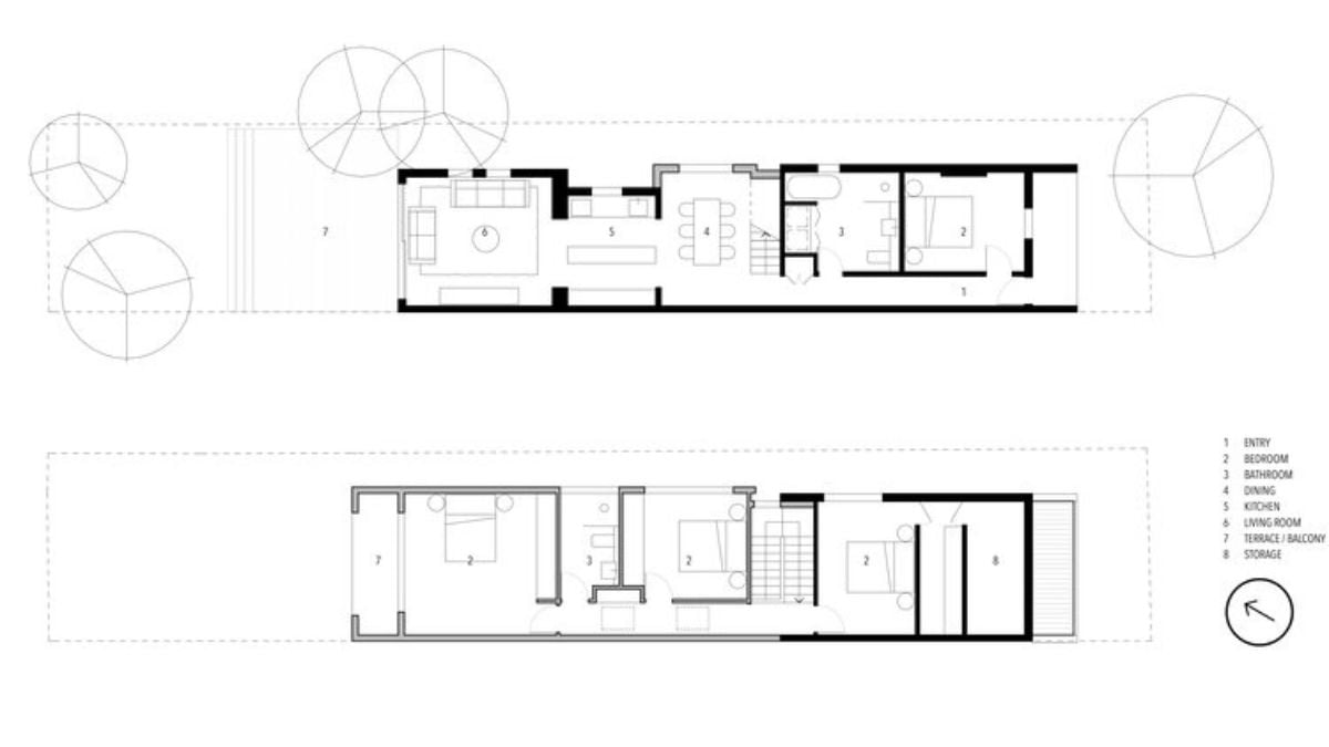 The detailed floor plan of the house.