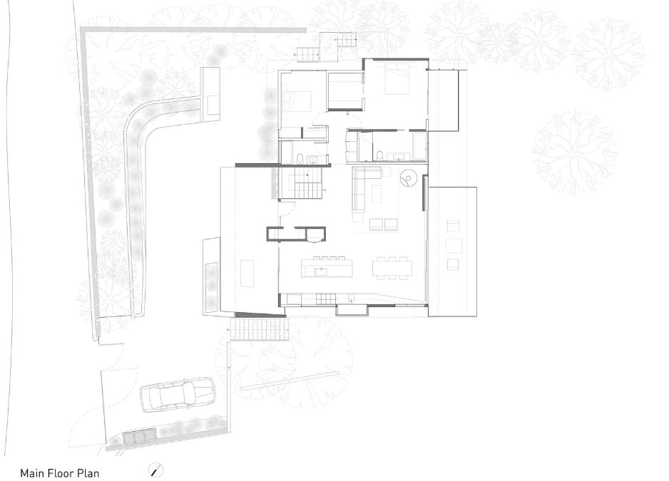 The main floor plan of the SkyLine House.