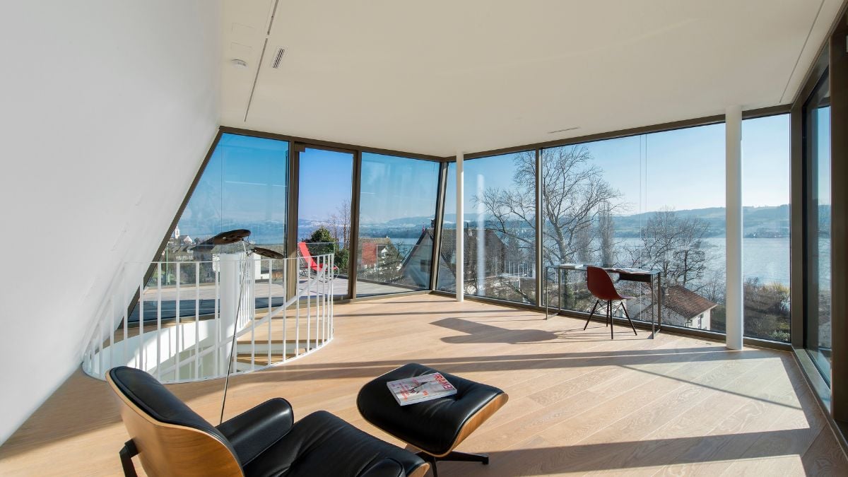 The home's eco-friendly and unique design provides a breathtakingly beautiful architectural accent.