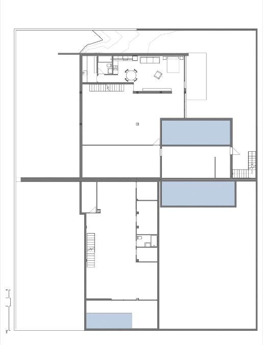 The basement section of the house plan for Casa Altos De Benageber.