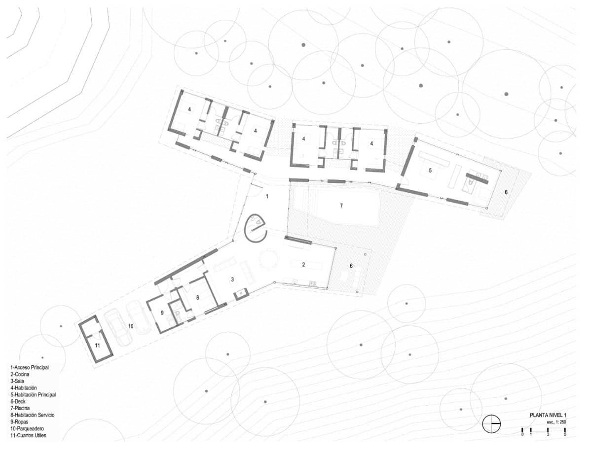 Floor plan of the Gozu House.
