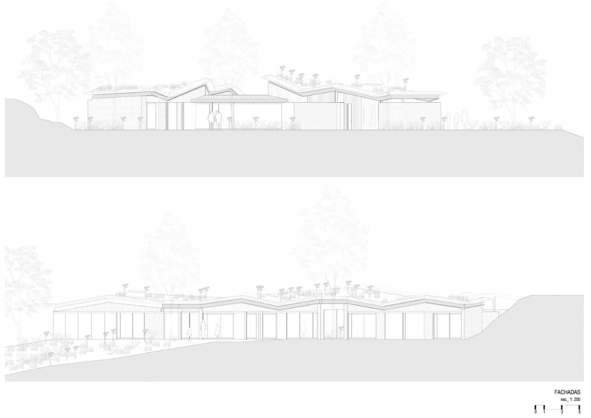 Elevations of the Gozu House.